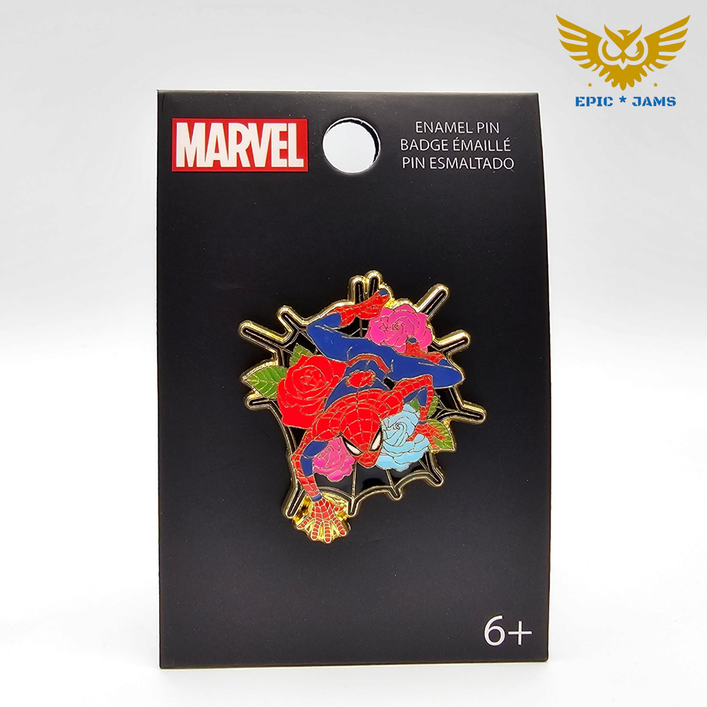 Loungefly Marvel Spider-Man Floral Enamel Pin